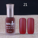 1PC Professional Cute Bottle 12ml Nail Art Makeup Cosmetics 40 Colors Pigments Stamping Print Pink White Matte Nail Polish