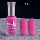 1PC Professional Cute Bottle 12ml Nail Art Makeup Cosmetics 40 Colors Pigments Stamping Print Pink White Matte Nail Polish