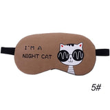 1PC Sleeping Eye Mask Cartoon Cat Style Eye Shade Sleep Mask Portable Blindfold Eyepatch Bandage on Eyes for Sleeping #280205