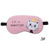 1PC Sleeping Eye Mask Cartoon Cat Style Eye Shade Sleep Mask Portable Blindfold Eyepatch Bandage on Eyes for Sleeping #280205