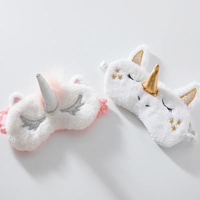 1PC Unicorn Cute Sleeping Mask Eye Shade Cover Patch for Girl Kid Teen Blindfold Travel Makeup Eye Care Tools Night Accessories