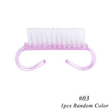 1PCS 6 Types Plastic Nail Cleaning Brush Remove Dust Powder Cleaner for Acrylic UV Gel Nails Art Manicure Care Accessory CH095