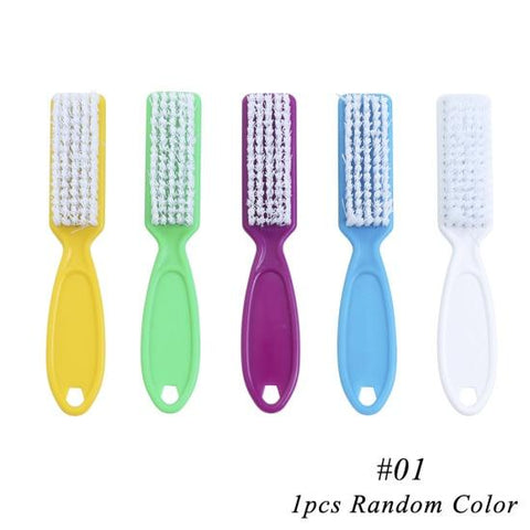1PCS 6 Types Plastic Nail Cleaning Brush Remove Dust Powder Cleaner for Acrylic UV Gel Nails Art Manicure Care Accessory CH095