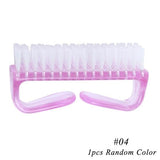 1PCS 6 Types Plastic Nail Cleaning Brush Remove Dust Powder Cleaner for Acrylic UV Gel Nails Art Manicure Care Accessory CH095