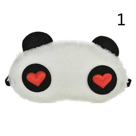 1PCS Nap Eye Shade Cartoon Blindfold Sleep Eyes Cover Travel Rest Patch Blinder Cute Panda Sleeping Eye Mask