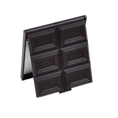 1PCS New Foldable Cute Mini Makeup Mirror Chocolate Cookie Shaped Square Pocket Mirror Glass+Plastic Women Girl Lovely