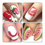 1PCS Summer Harajuku Element Fruit Retro Cake Lace Water Transfer Nail Art Sticker Decal Slider Manicure Tool Tips JISTZ489-500