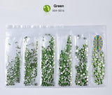 1Pack Mixed Sizes Shiny Nail Art Rhinestone Decorations ss4-ss16 Flatback Glass Gems DIY 3D Nail Design Manicure Accessories