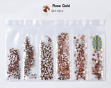 1Pack Mixed Sizes Shiny Nail Art Rhinestone Decorations ss4-ss16 Flatback Glass Gems DIY 3D Nail Design Manicure Accessories
