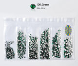 1Pack Mixed Sizes Shiny Nail Art Rhinestone Decorations ss4-ss16 Flatback Glass Gems DIY 3D Nail Design Manicure Accessories