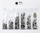1Pack Mixed Sizes Shiny Nail Art Rhinestone Decorations ss4-ss16 Flatback Glass Gems DIY 3D Nail Design Manicure Accessories