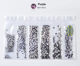 1Pack Mixed Sizes Shiny Nail Art Rhinestone Decorations ss4-ss16 Flatback Glass Gems DIY 3D Nail Design Manicure Accessories