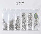 1Pack Mixed Sizes Shiny Nail Art Rhinestone Decorations ss4-ss16 Flatback Glass Gems DIY 3D Nail Design Manicure Accessories
