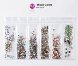 1Pack Mixed Sizes Shiny Nail Art Rhinestone Decorations ss4-ss16 Flatback Glass Gems DIY 3D Nail Design Manicure Accessories