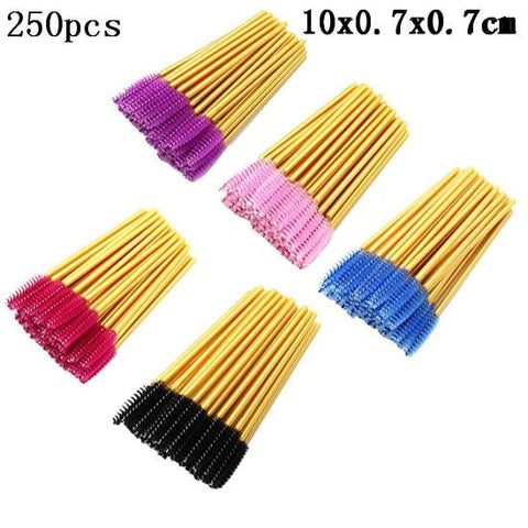 1Pack Multicolor Disposable Makeup Eyelash Brush Mascara Wands Eyelash Eye Lash Brush Tool Applicators Kit