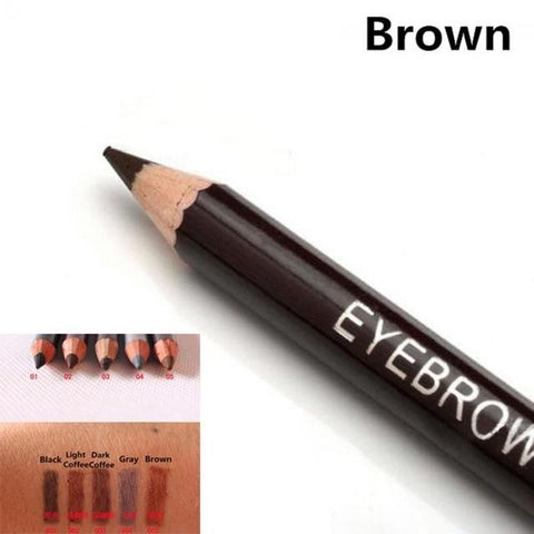1Pc 5 Colors Waterproof Leopard Long lasting Makeup Beauty Eyeliner Eyebrow Pencil + Brush Cosmetic