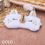 1Pc Lovely Unicorn Sleeping Eye Cover Cartoon Blindfold Eyes Mask Shadow Cover for Girl Kid Traveling SleepHealth Care Tools