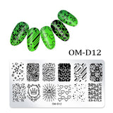 1Pc Nail Stamping Plates Lace Flower Animal Geometry Pattern Nail Art Stamp Stamping Template Image Plate Stencil Manicure Tools