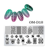 1Pc Nail Stamping Plates Lace Flower Animal Geometry Pattern Nail Art Stamp Stamping Template Image Plate Stencil Manicure Tools