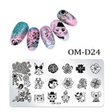 1Pc Nail Stamping Plates Lace Flower Animal Geometry Pattern Nail Art Stamp Stamping Template Image Plate Stencil Manicure Tools