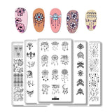 1Pcs Cartoon Animals Geometric  Various Pattern Nail Art Image Stamp Stamping Plates Swan Cat Nails Templates DIY Plate Tools