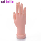 1Pcs Flexible Soft Plastic Flectional Mannequin Model Painting Practice Tool Nail Art Fake Hand for Training Nail Salon