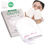 1Pcs Makeup Remover Gloves Easy Quick To Remove Lip Eye Face Eyelashes Makeup Double-layer Micro Fiber Makeup Remover Gloves