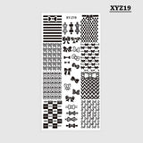 1Pcs Mixed Design Stainless Steel Nail Art Stamping Plates Rectangular Image Template DIY Manicure Stencils Tools BEXYZ01-32