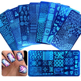 1Pcs Mixed Design Stainless Steel Nail Art Stamping Plates Rectangular Image Template DIY Manicure Stencils Tools BEXYZ01-32