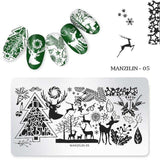 1Pcs Nail Stamping Plates Christmas Snowflakes Santa Claus Winter Nail Art Stamp Template Image Plate Stencil DIY Manicure Tools