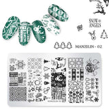 1Pcs Nail Stamping Plates Christmas Snowflakes Santa Claus Winter Nail Art Stamp Template Image Plate Stencil DIY Manicure Tools