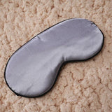 1Pcs New Pure Silk Sleep Rest Eye Mask Padded Shade Cover Travel Relax Aid Blindfolds drop  Shipping