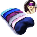 1Pcs New Pure Silk Sleep Rest Eye Mask Padded Shade Cover Travel Relax Aid Blindfolds drop  Shipping