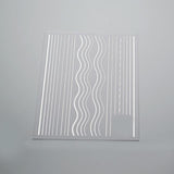 1Pcs Stripes Wave Line 3D Nail Art Sticker Metal Multi-size Wave Strip Nail Stickers Decoration Adhesive Sticker Decals ZJT3016
