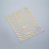 1Pcs Stripes Wave Line 3D Nail Art Sticker Metal Multi-size Wave Strip Nail Stickers Decoration Adhesive Sticker Decals ZJT3016