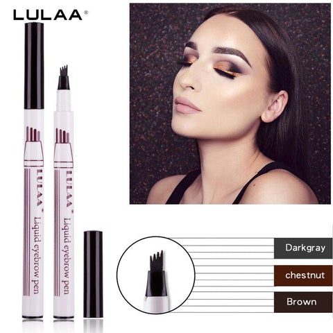 1Pcs Women Makeup Sketch Liquid Eyebrow Pencil  Waterproof Brown Eye Brow Tattoo Dye Tint Pen Liner Long Lasting Eyebrow