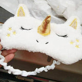 1pc Cartoon Sleeping Mask Plush Eye Shade Cover Blindfold Eyeshade Suitable For Travel Home Eye Care