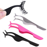 1pc False Eyelash Tweezers Fake Eye Lash Applicator Eyelash Extension Curler Nipper Auxiliary Clip Clamp Makeup Forceps Tools