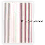 1pc Gold 3D Nail Sticker Curve Stripe Lines Nails Stickers Adhesive Striping Tape Nail Art Stickers Decals Rose Gold Silver