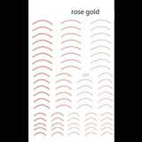 1pc Gold 3D Nail Sticker Curve Stripe Lines Nails Stickers Adhesive Striping Tape Nail Art Stickers Decals Rose Gold Silver