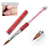 1pc Nail Art Brush Rhinestone Acrylic Pen Carving Nails Tips Painting Poly Gel Tool Liner French Manicure Accessories New Design