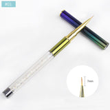 1pc Nail Art Brush Rhinestone Acrylic Pen Carving Nails Tips Painting Poly Gel Tool Liner French Manicure Accessories New Design