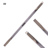 1pc Stainless Steel Nail Art Double Sided Cuticle Finger Dead Skin Cut Remover Pusher Manicure Pedicure Nail Care Tools LA1-9