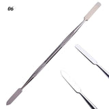 1pc Stainless Steel Nail Art Double Sided Cuticle Finger Dead Skin Cut Remover Pusher Manicure Pedicure Nail Care Tools LA1-9