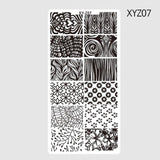 1pcs 12*6cm Rectangle Nail Stamping Template Negative Windmill Flowers Patterns DIY Nail Designs Manicure Stamp Plate JIXYZ01-32