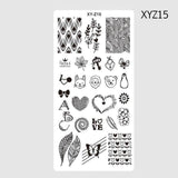 1pcs 12*6cm Rectangle Nail Stamping Template Negative Windmill Flowers Patterns DIY Nail Designs Manicure Stamp Plate JIXYZ01-32