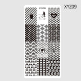 1pcs 12*6cm Rectangle Nail Stamping Template Negative Windmill Flowers Patterns DIY Nail Designs Manicure Stamp Plate JIXYZ01-32