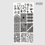 1pcs 12*6cm Rectangle Nail Stamping Template Negative Windmill Flowers Patterns DIY Nail Designs Manicure Stamp Plate JIXYZ01-32