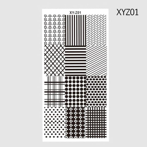 1pcs 12*6cm Rectangle Nail Stamping Template Negative Windmill Flowers Patterns DIY Nail Designs Manicure Stamp Plate JIXYZ01-32