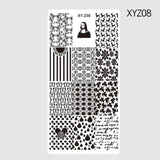 1pcs 12*6cm Rectangle Nail Stamping Template Negative Windmill Flowers Patterns DIY Nail Designs Manicure Stamp Plate JIXYZ01-32